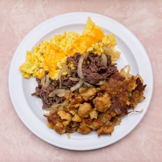 Beef Steak Eggs Platter